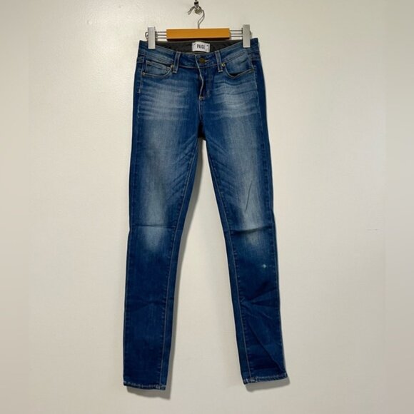 Paige Skyline Skinny Mid-Rise Jeans Size 26 Blue Made in USA